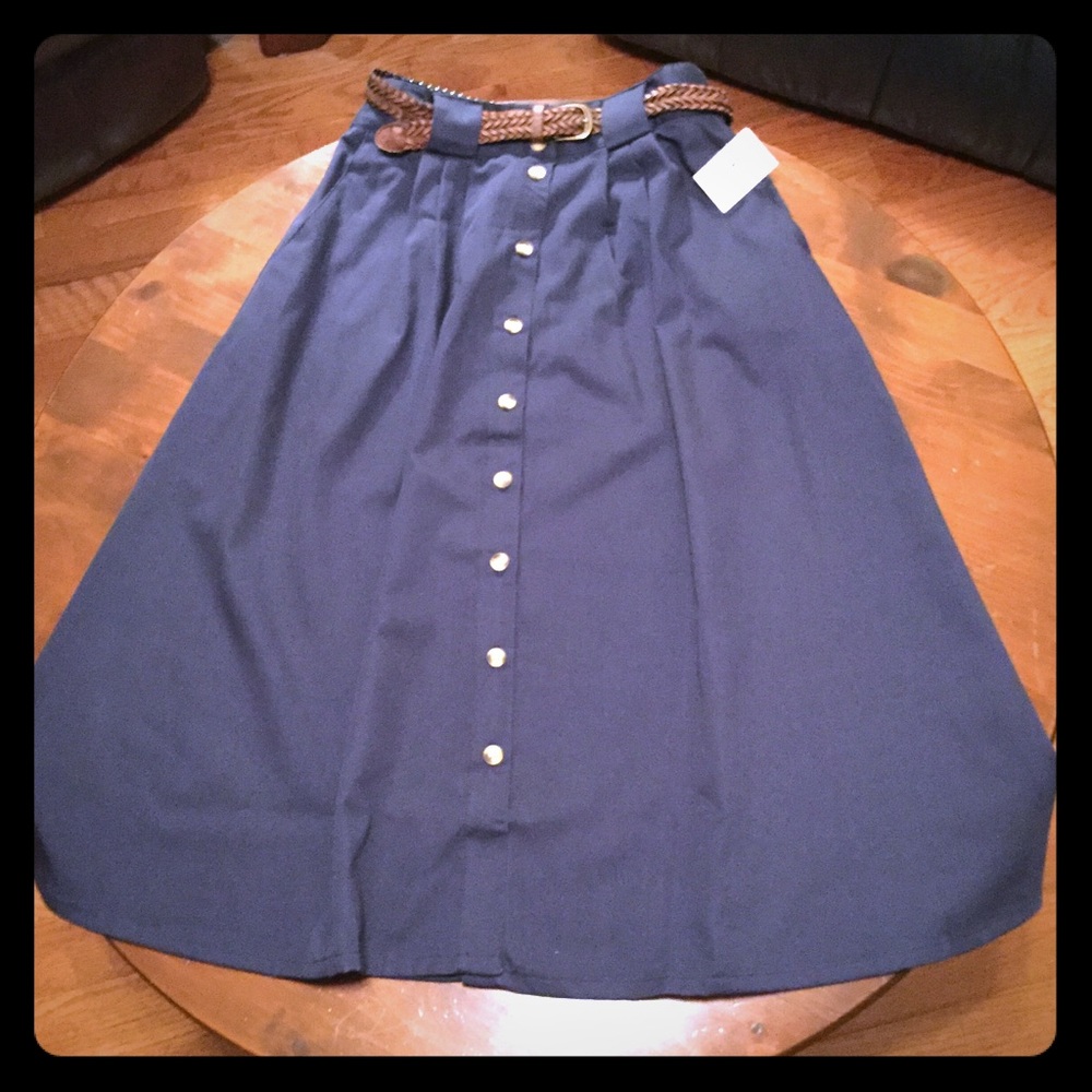 Cabin Creek Navy Skirt